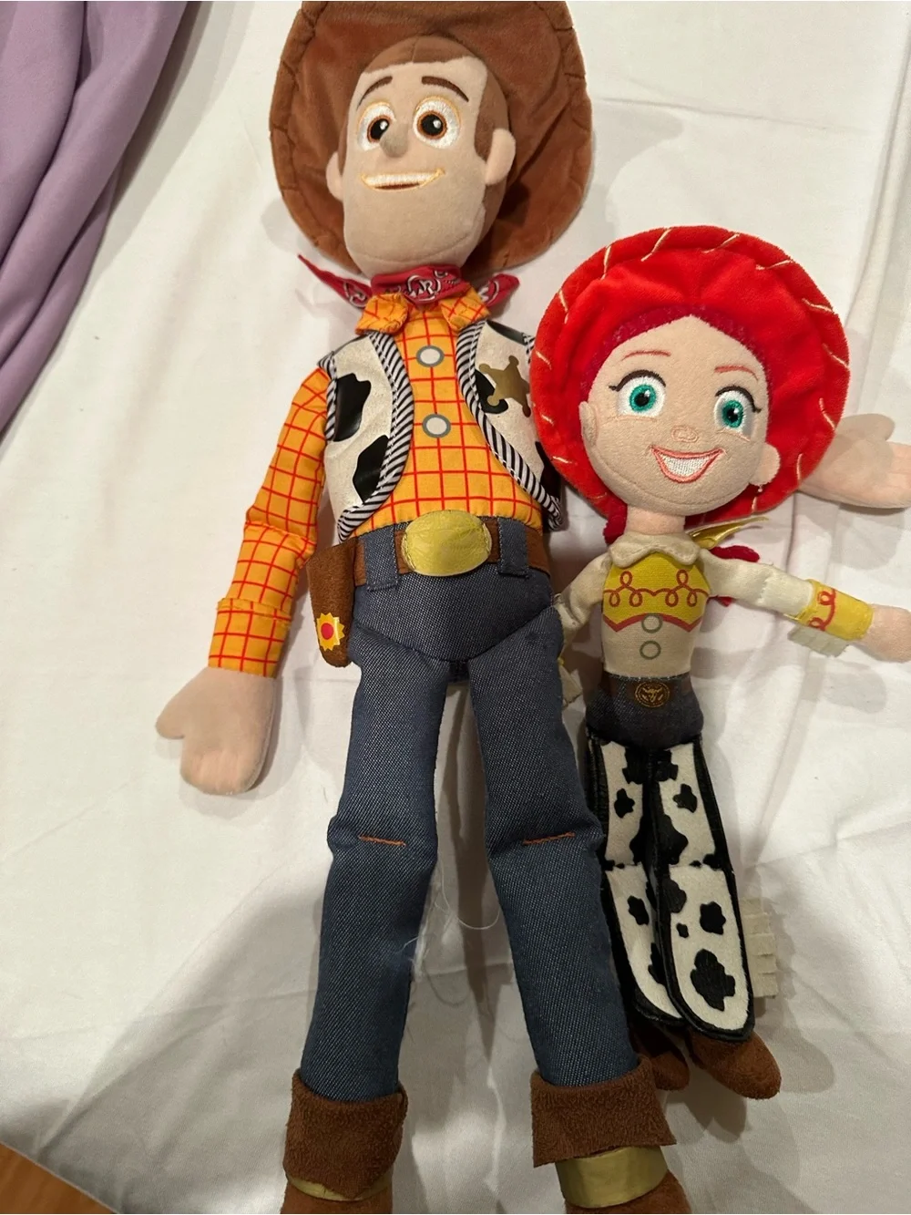 Disney Woody and Jessie Plush Duo in Brown, Red, Yellow and Blue
